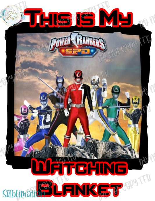 Power Rangers SPD Watching Blanket Sublimation