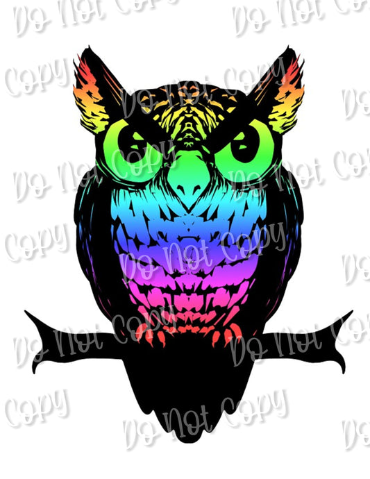 Rainbow Owl 2 Sublimation