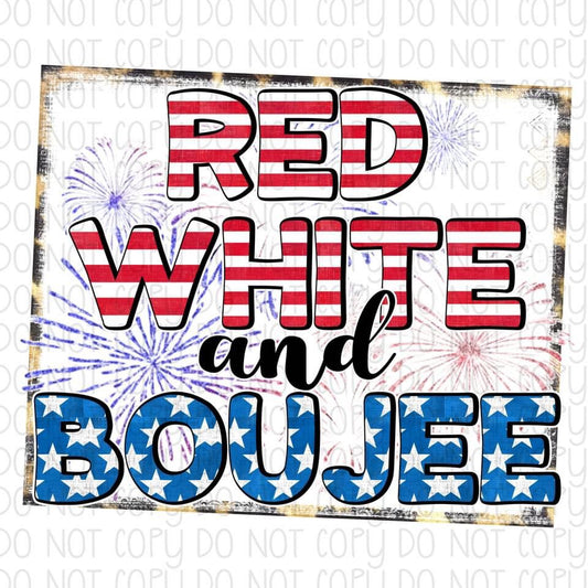 Red White and Boujee Sublimation