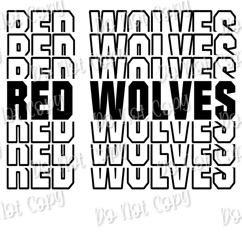 Red Wolves Echo Sublimation