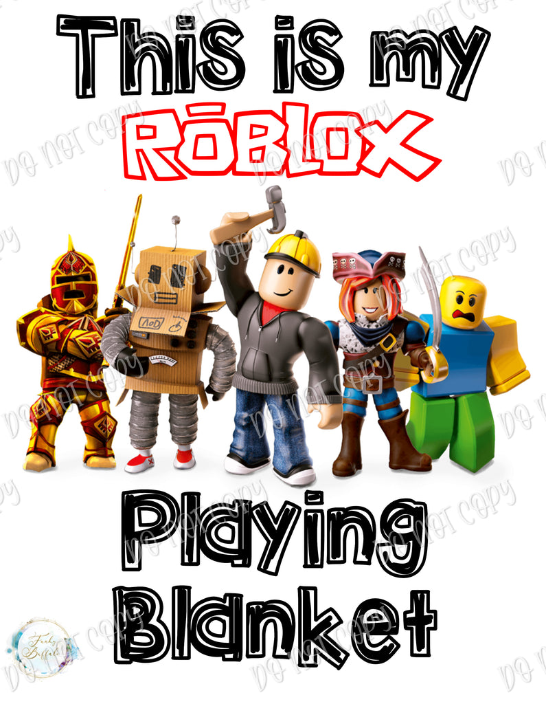 Roblox Playing Blanket Sublimation