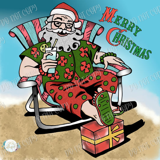 Santa in Rocking Chair Sublimation