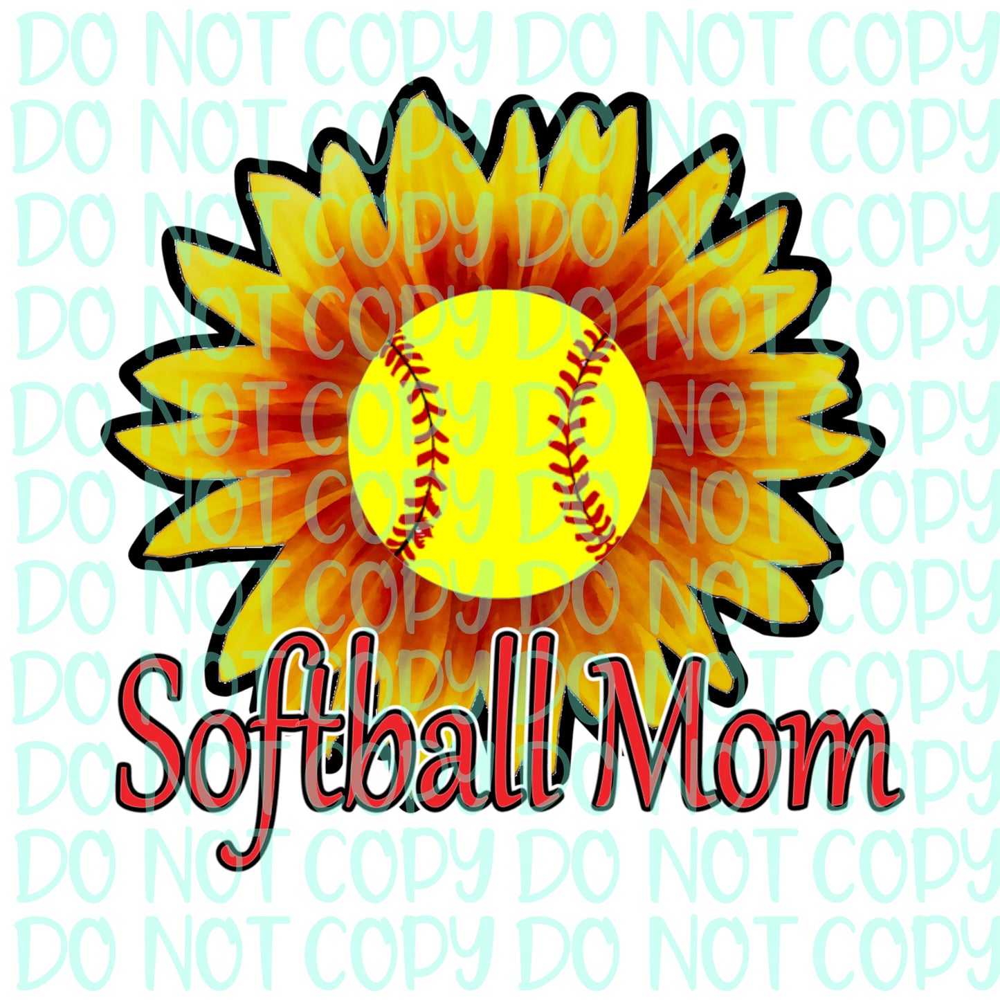 Softball Mom Sunflower