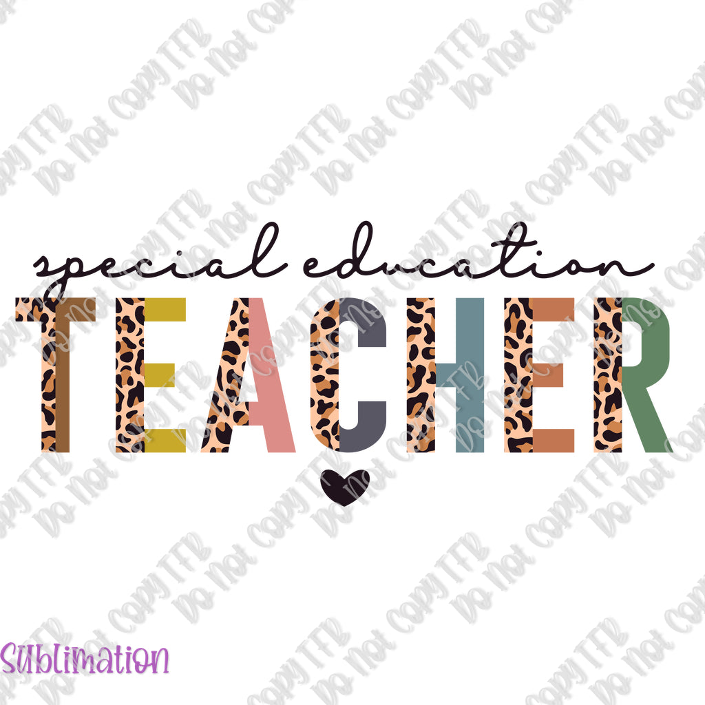 Special Education Teacher Sublimation