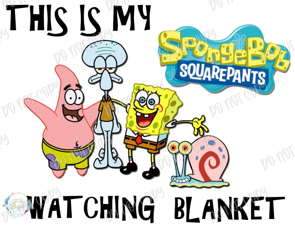 This is My Sponge Bob Watching Blanket Sublimation