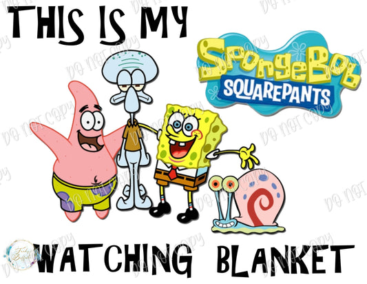This is My Sponge Bob Watching Blanket Sublimation