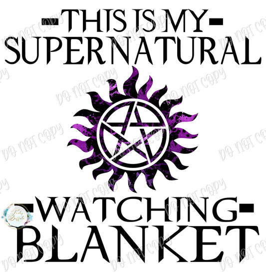 Supernatural Watching Blanket Sublimation
