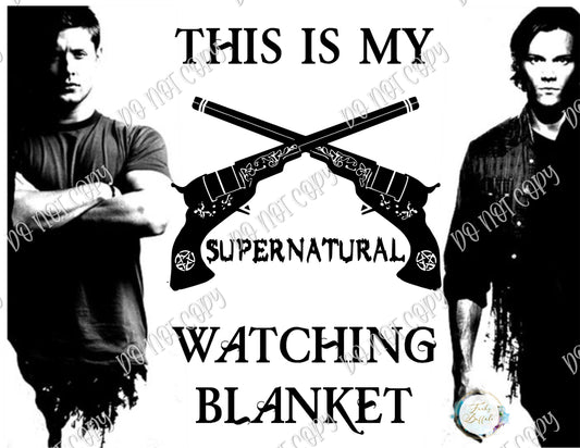 Supernatural Watching Blanket Sublimation