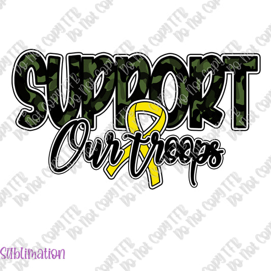 Support Our Troops Ribbon Sublimation