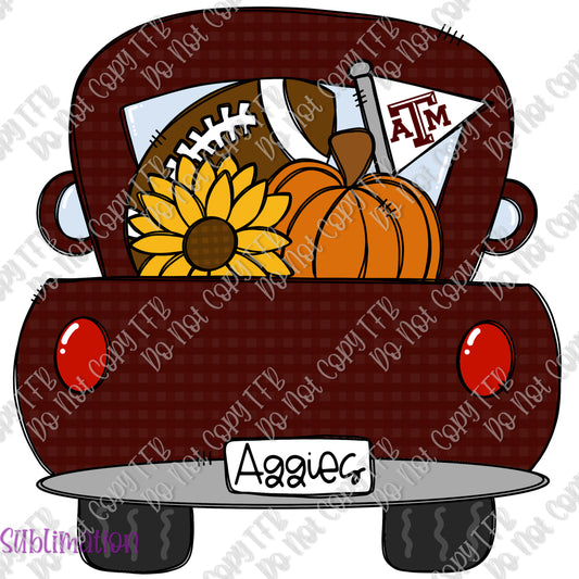 Texas A & M Truck Sublimation