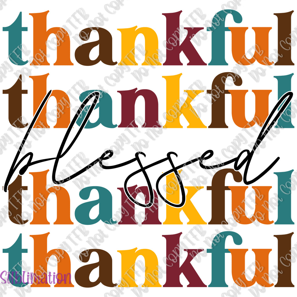 Thankful Blessed Sublimation Print