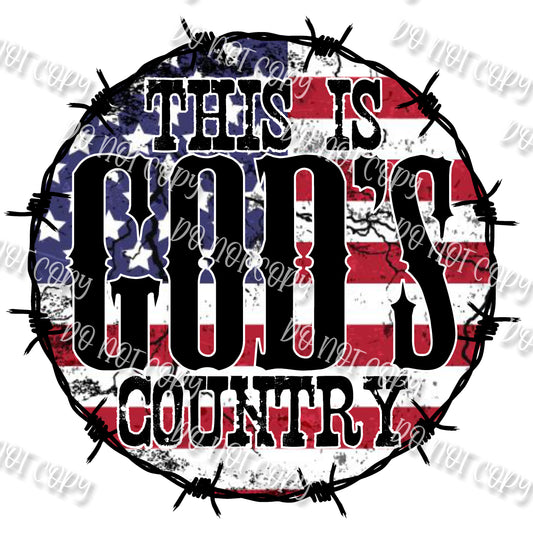 This Is God's Country Sublimation Print