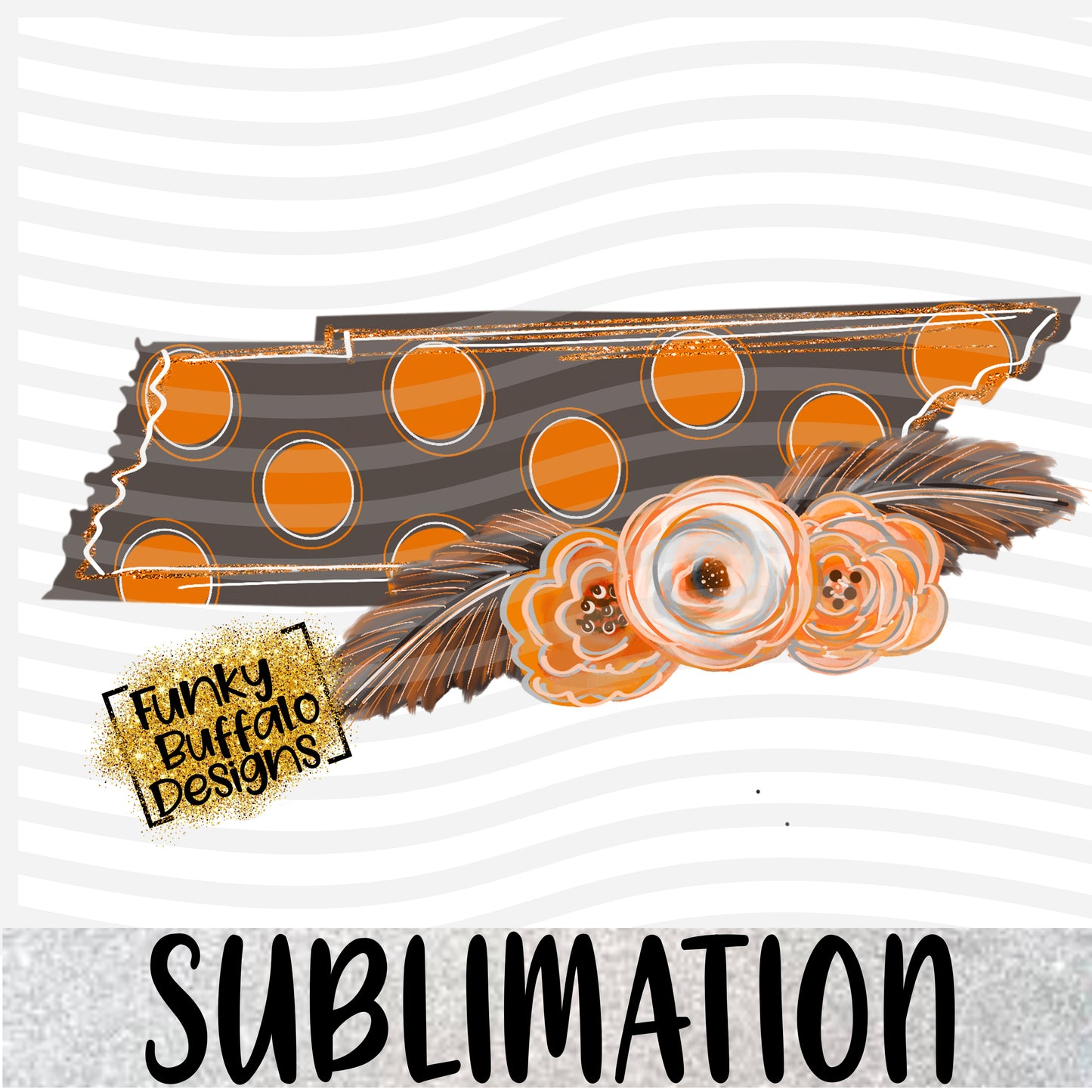 Tennessee Floral Polka Dot Sublimation