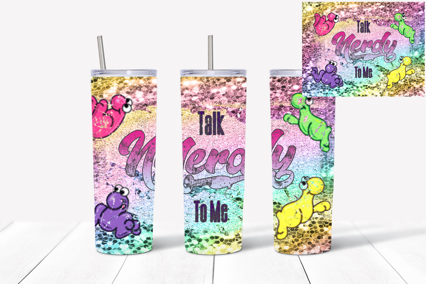 Talk Nerdy to Me 20oz Skinny Sublimation Print