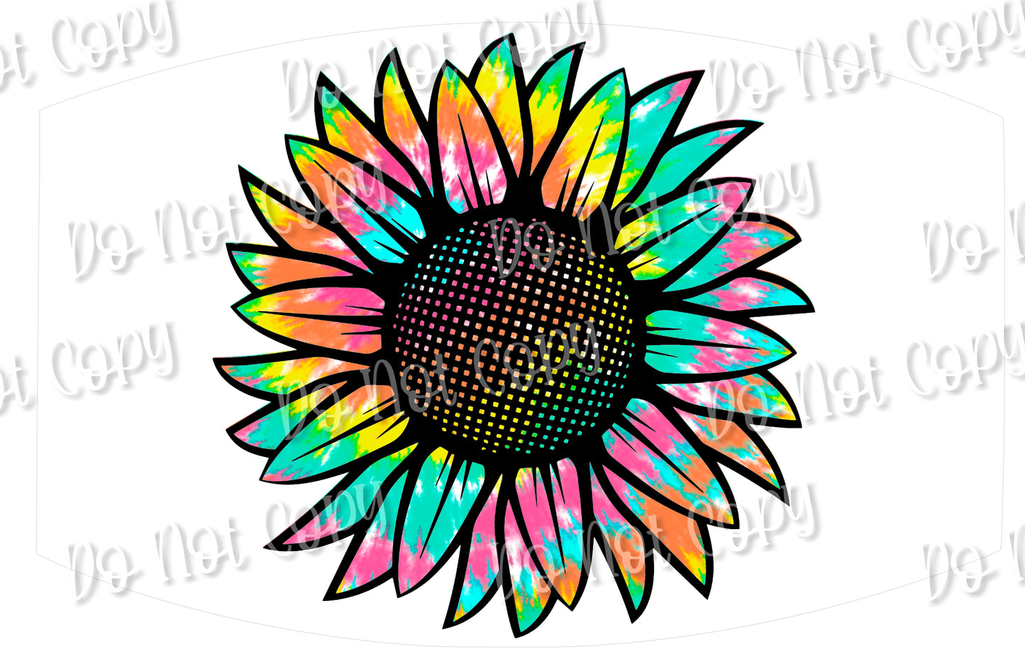 Tie Dye Sunflower Mask Sub