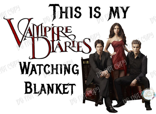 Vampire Diaries Watching Blanket Sublimation