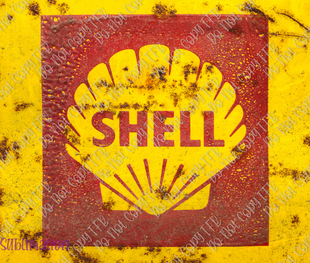 Vintage Shell Tumbler Sublimation Prints