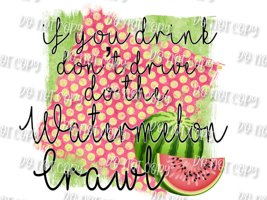 Watermelon Crawl Sublimation Print