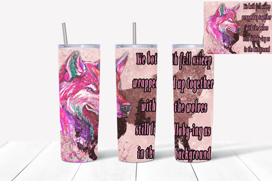 Pink Wolf 20oz Skinny Sublimation Print