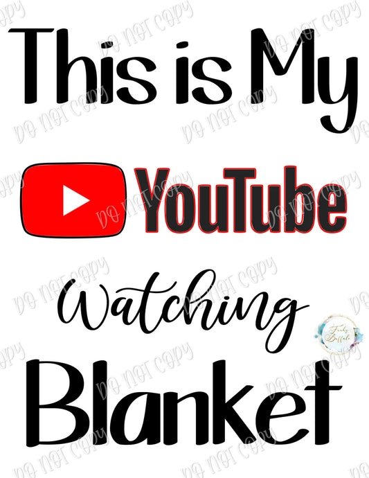 YOUTube WatchingBlanket Sublimation
