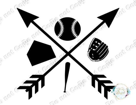 Baseball Arrows Sublimation