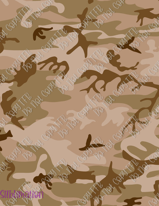 Camo Full Sheet Sublimation