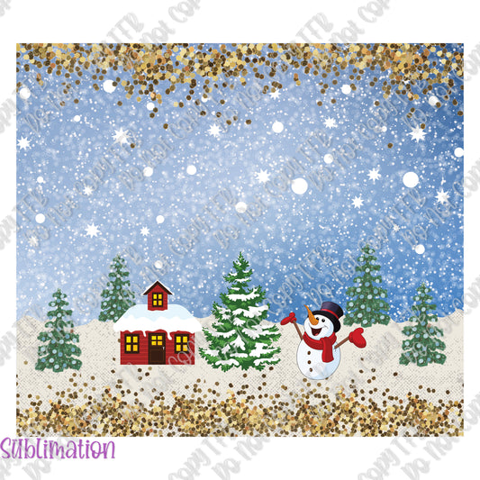 Christmas Snow Globe Tumbler Sublimation Prints