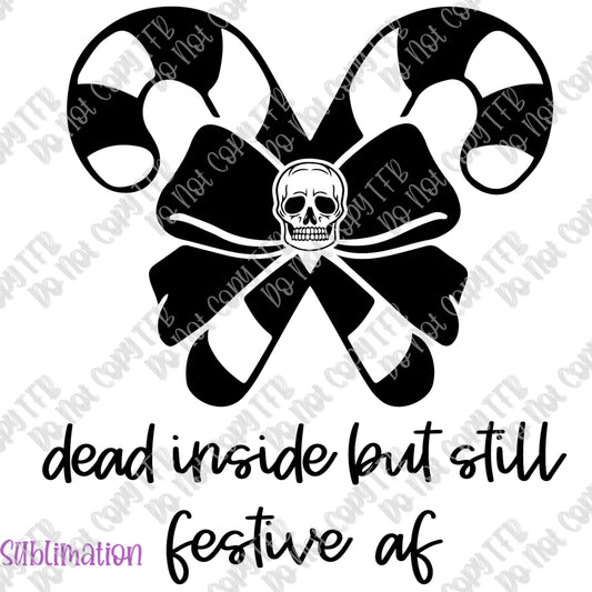 Dead Inside Candy Canes Sublimation