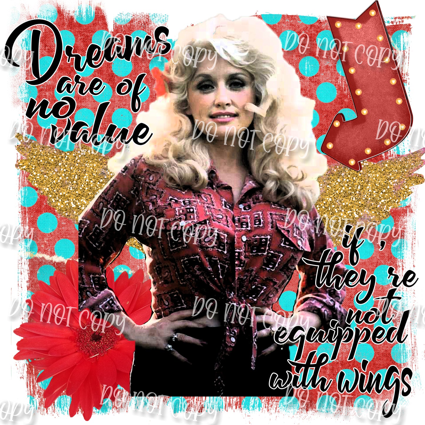 Dolly Wings Sublimation Print
