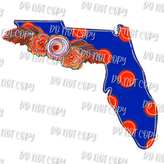 Florida Polka Dot Orange Sublimation
