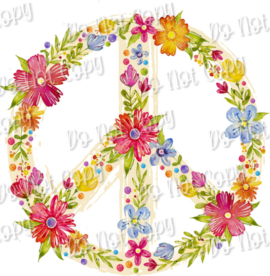 Flower Peace Sign Sublimation