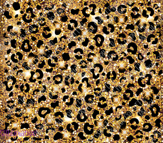 Glitter Gold Leopard Sublimation Prints