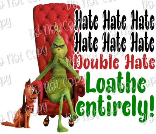 Grinch Hate Sublimation