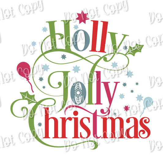 Holly Jolly Christmas Sublimation