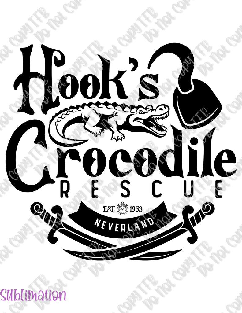 Hook's Crocodile Rescue Sublimation