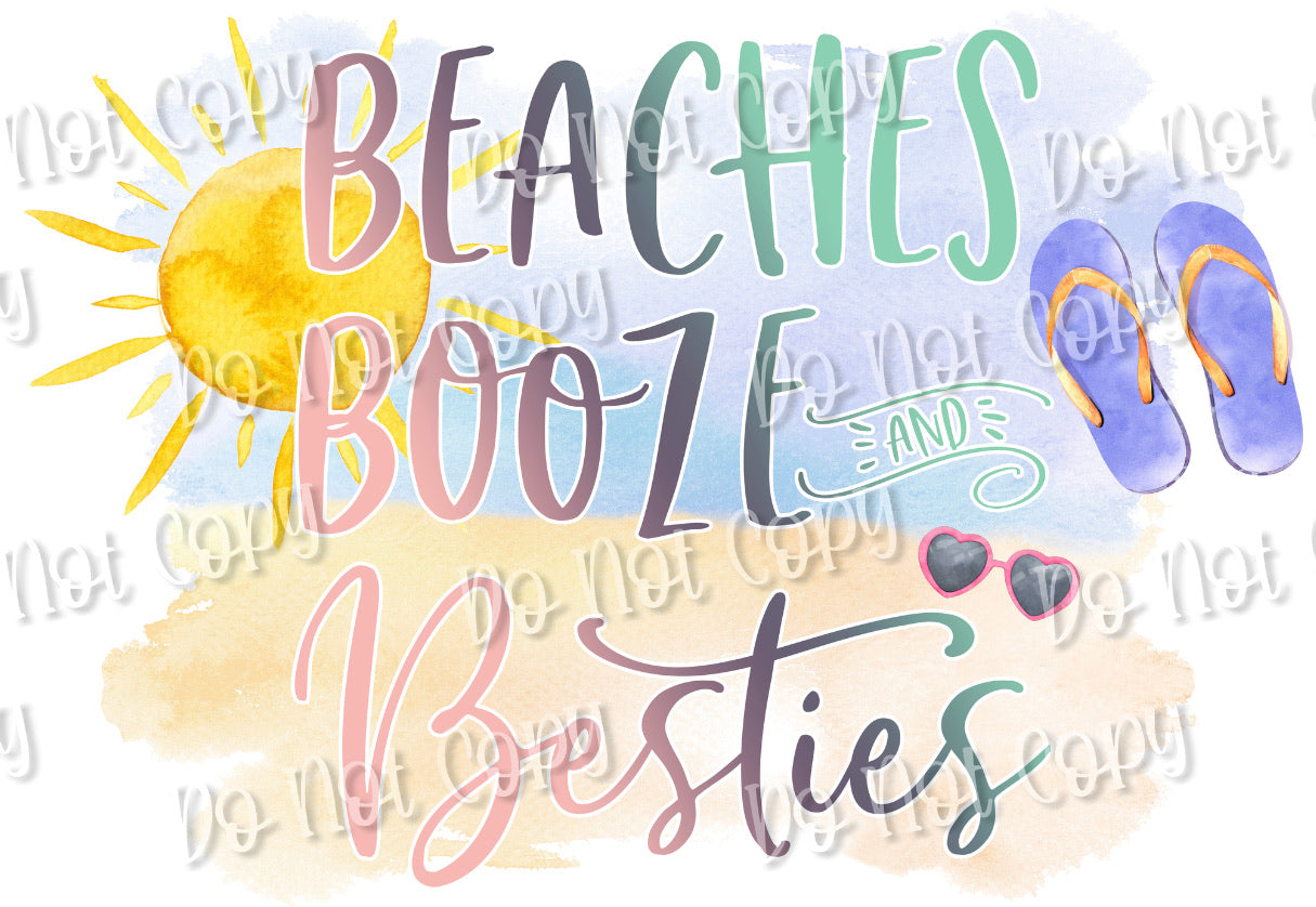 Beaches, Boozes, & Besties Sublimation