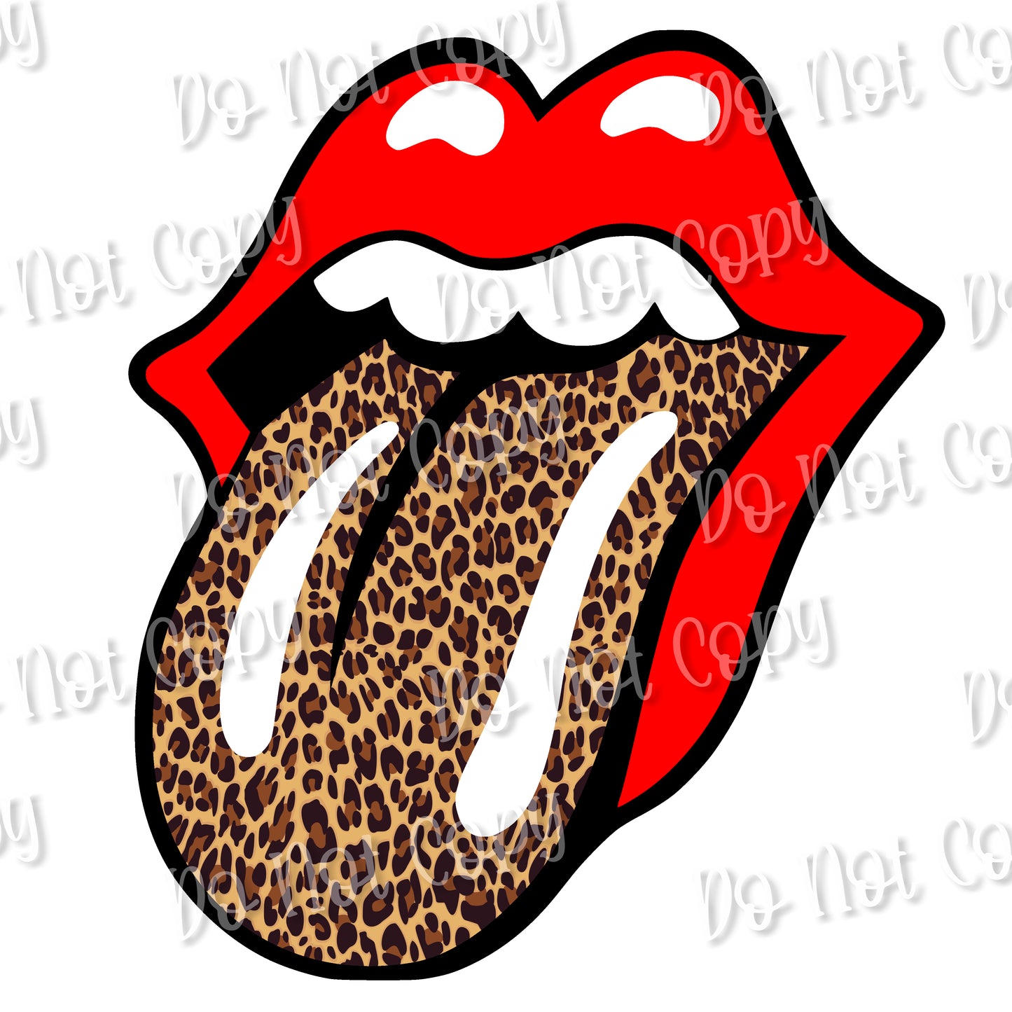 Kiss Leopard Red Lips