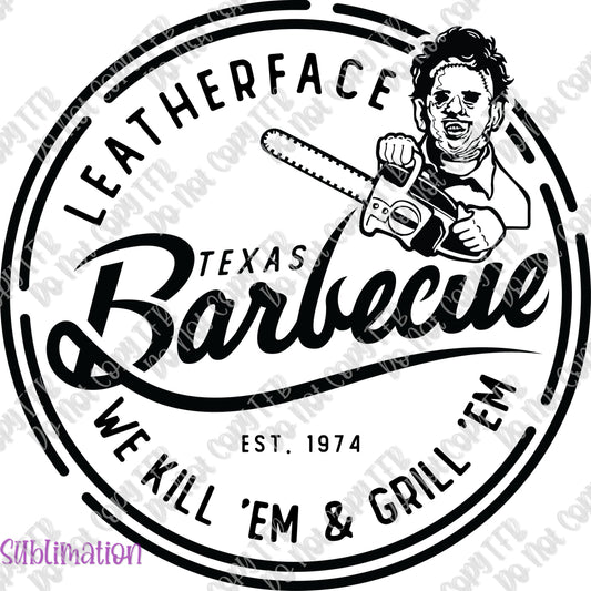 Leather Face BBQ Sublimation