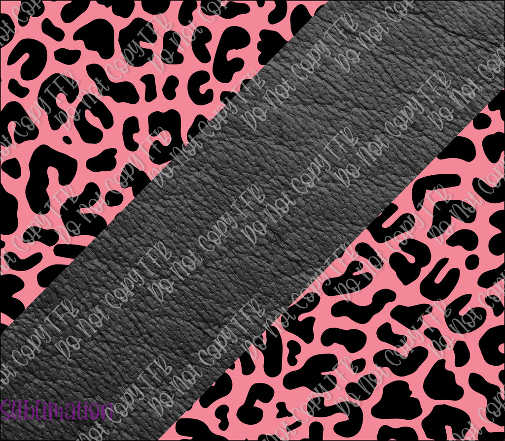 Pink Leopard and Leather Sublimation Prints