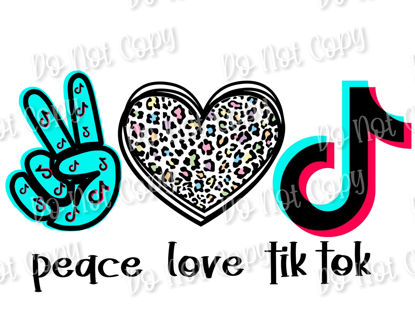 Peace Love Tik Tok Mask Sub