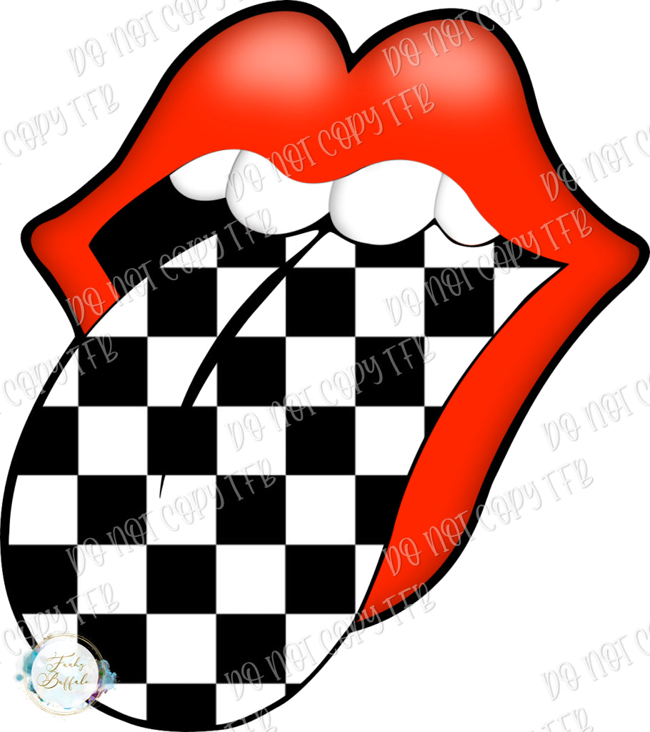 Checkered Tongue Mouth Sublimation