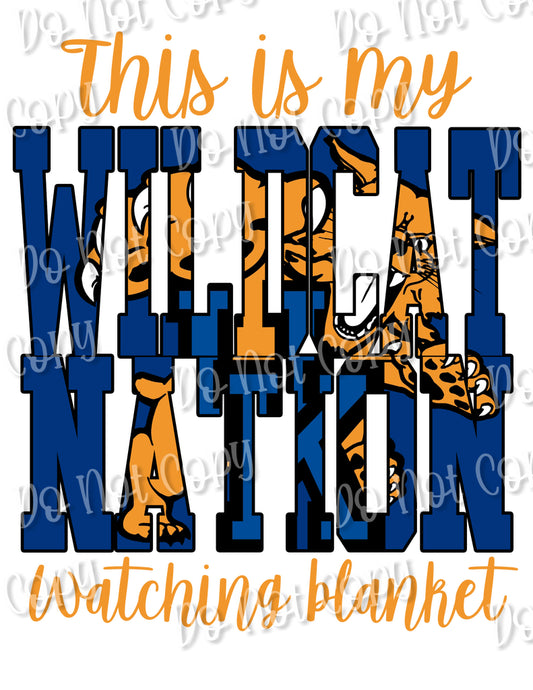 Wildcat Nation Watching Blanket Sublimation