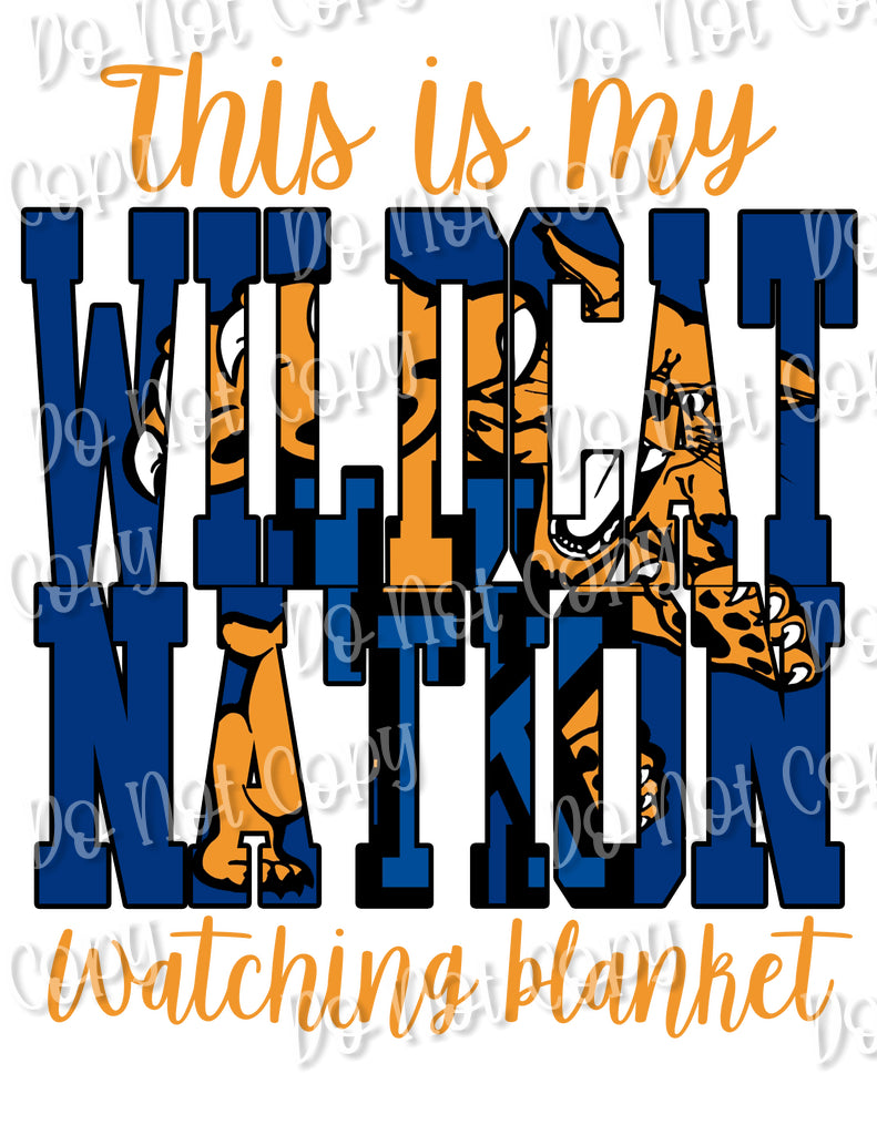 Wildcat Nation Watching Blanket Sublimation
